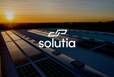 Solutia - Solar panel company logo and branding design branding graphic design logo logo design solar company logo solar panel company technology logo
