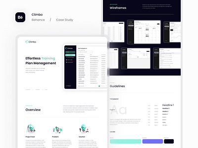 Climbo - Behance Case Study app app design application branding climbo design design system fitness fitness app gym logo training ui ui kit ux uxui web app web design