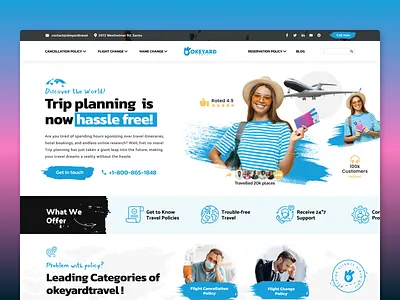 Flight Policy Landing Page UI app branding design graphic design illustration image app logo ui ux vector