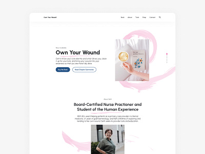 Landing Page for New Book book landing page mental health web design