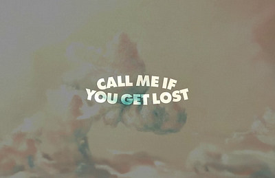 Call Me If You Get Lost animation motion graphics