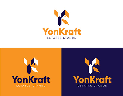 Concept : - Letter Yk Real Estate - Logo Design branding business logo creative logo graphic design lettermark logo logo logo design minimalist logo realestate logo yk logo