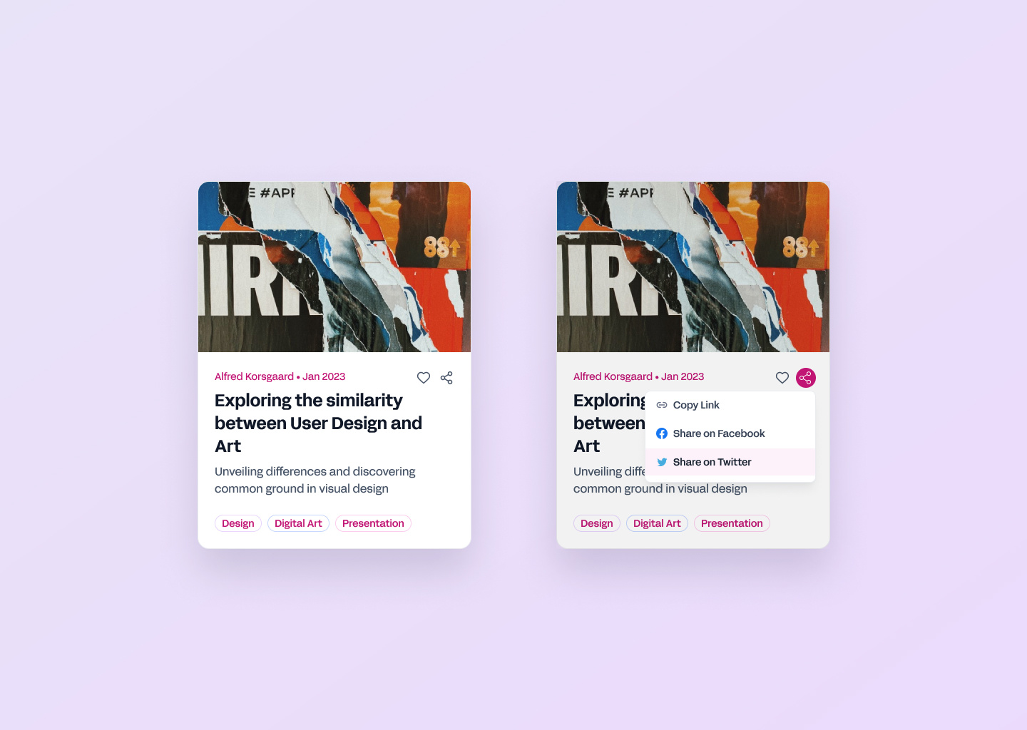 DAY 010 / SOCIAL SHARE blog blog card daily ui figma share button social share ui ux
