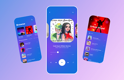 Music Player | UI/UX-Concept Design design homepage inpiration landing mobile music music player player prototype screen ui ux web design wireframe