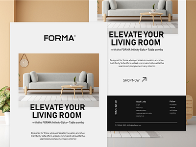 Email Design for a Contemporary Furniture Store brand identity brand identity design branding design email design furniture store graphic design logo