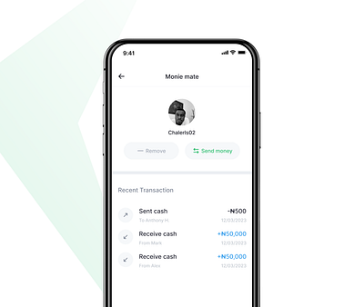 Monie-Mate section fintech ui ux