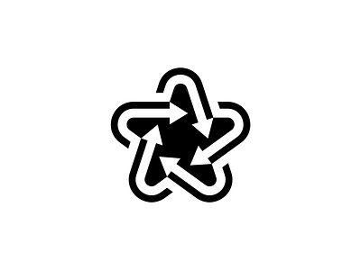 Star And Arrows Logo app arrow branding design direct direction geometric graphic design logo mark minimalist modern premium professional sign star vector vision