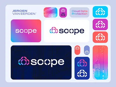 Scope, Cloud Security - Logo Design brand identity design branding cloud clouds creative brand creative logo data document lock logo logo symbolism scope secure security target visual identity design