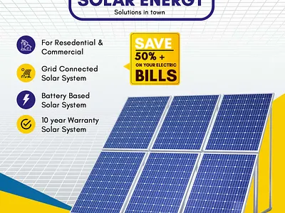 Solar company Advertisement Design | Photoshop| ad photoshop socialmediaad