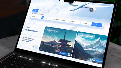 Ace Airlines Visual ace airlines animation blue branding concept design landing page mockup motion graphics search smooth typography ui ux visual