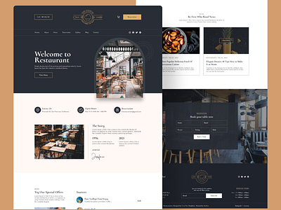 Restaurant Website Design branding graphic design restaurant website design ui uiux