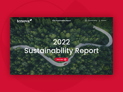 Tenova - 2022 Sustainability Report annual report company lets play sustainability report ui ui design visual design web design website