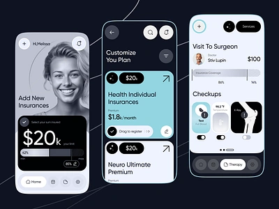 Healthcare service - Mobile app app app design doctor healthcare healthcare app medical mobile app mobile app design mobile design mobile ui