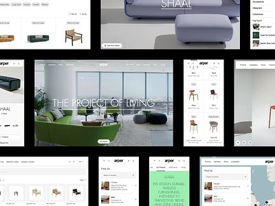 ARPER – New website animation carousel chair concept design desktop digital ecommerce editorial furniture homepage interaction minimal mobile product page typography ui ux web