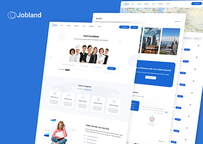 Jobland 3d branding graphic design ui ux