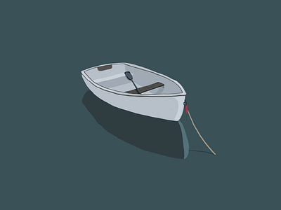 Dinghy artwork coastal dinghy illustration maine rowboat