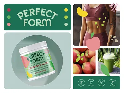 Branding for digestive supplements - final selection apple branding design diet digestive drawing fitness flat art graphic design green illustration logo organic pea supplement