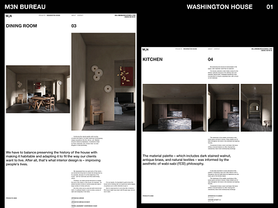 M3N Bureau — Washington House design high end landing layout m3n minimalism minimalistic layout ui ux web web design