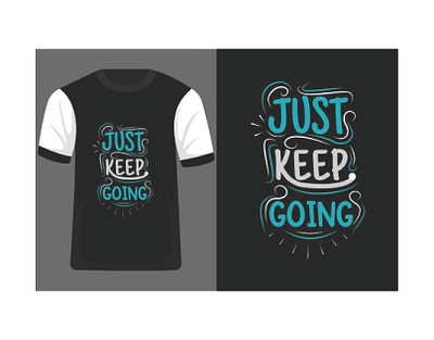 Just keep going typography vector