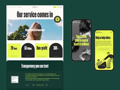 Mental Health Guide Website animation design education graphic design health interaction design interface mental health mobile website motion graphics responsive website support ui user experience ux web web design web marketing web page website