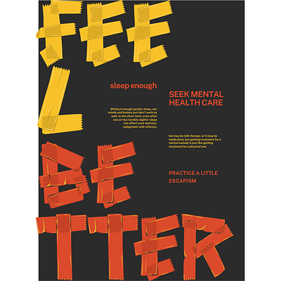 Mental Health Poster branding des design graphic design illustration