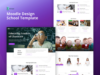 Moodle - School Moodle Template lms moodle customization moodle development moodle lms moodle school designs moodle ui