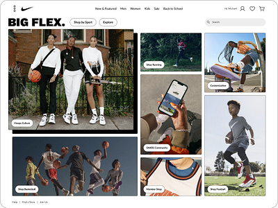 Nike Member Landing Page Redesign design graphic design layout design ui ux visual design web design