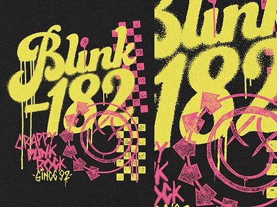 Blink-182 – Crappy Punk Rock Graffitti apparel band blink 182 illustration merch pop punk vector