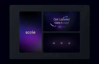 Scale 2023 3d bento clean glow gradients minimal visual direction visual language web web design website website design