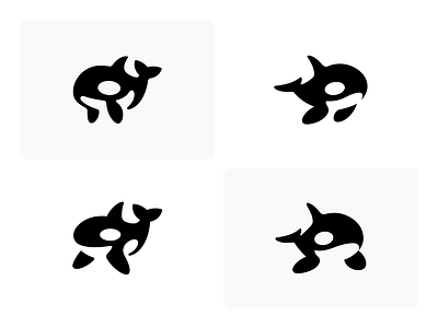 Orca logos clean daniel bodea fish fun killer whale kreatank logo logo design negative space negative space logo ocean orca orca logo orcas sea simple whale whale logo