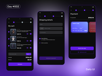 Daily UI: #002 - Credit Card Checkout card cart daily ui day ui