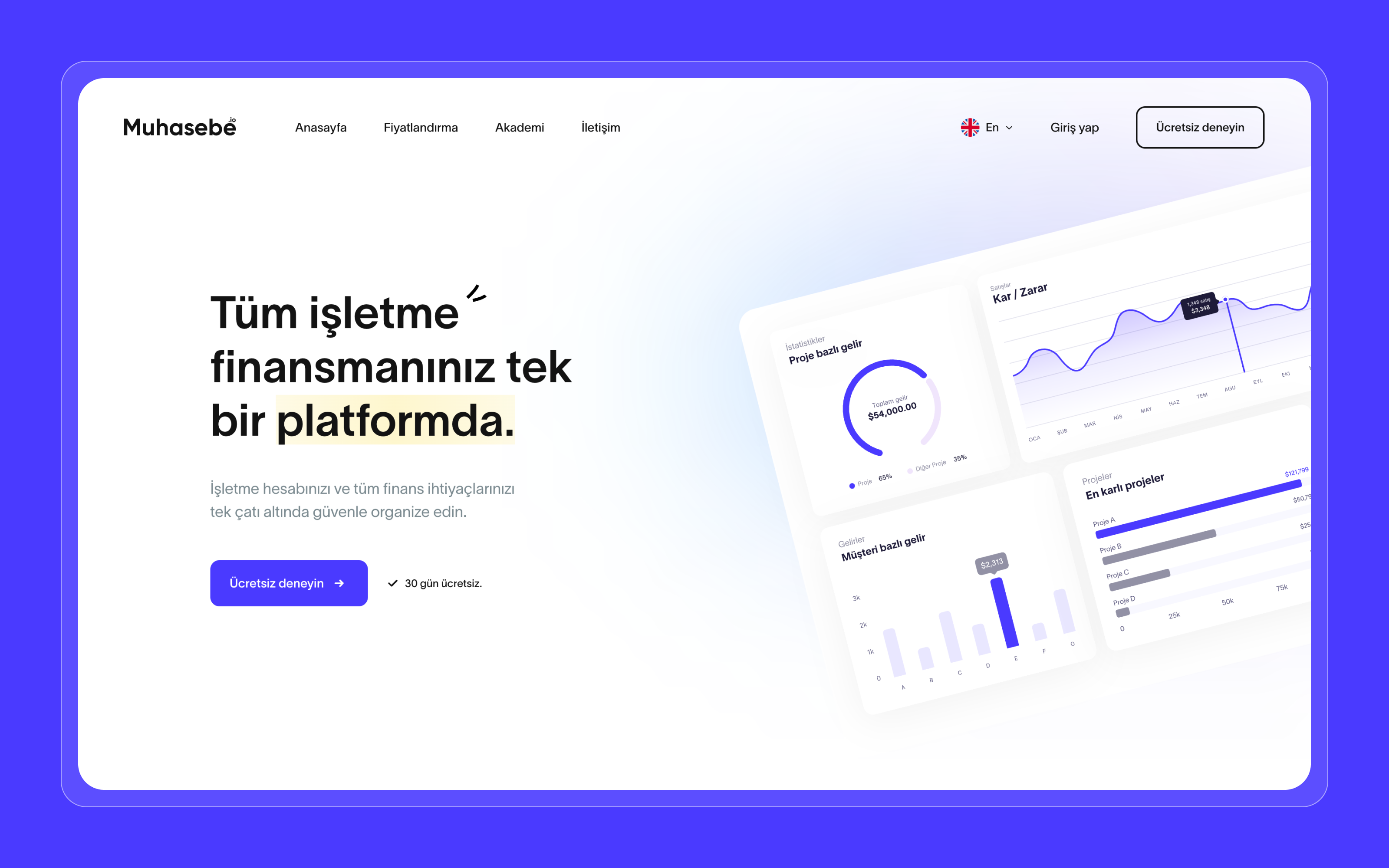 Muhasebe design ui ux website