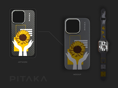 PITAKA Playoffs apple watch branding concept design design illustration iphone case mockup pitaka playoffs