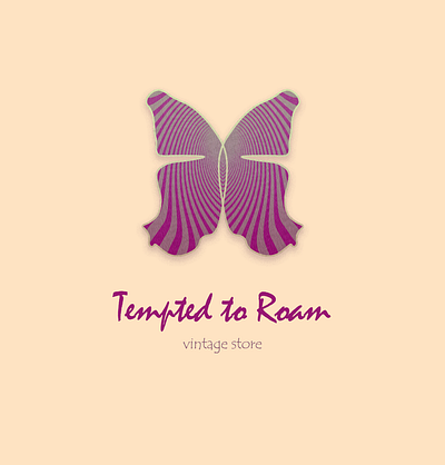 Tempted to Roam - logo design, branding brand design branding fashion store logo design hippie design logo logo design logo nature nature organic design psychedelic design vintage design