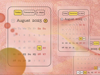 Interactive calendar uxui designer web designer