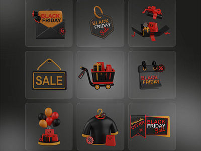 Black Friday 3d icon set 3d 3d icon 3d icons 3d illustration annoucement black friday black friday 3d icon black friday illustration blender calendar discount e commerce gift graphic resources icon illustration online store shopping shopping cart ui