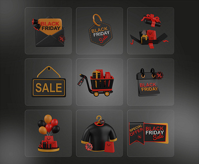 Black Friday 3d icon set 3d 3d icon 3d icons 3d illustration annoucement black friday black friday 3d icon black friday illustration blender calendar discount e commerce gift graphic resources icon illustration online store shopping shopping cart ui