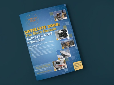 Satellite 2008 Pre-Conference Brochure adobe indesign branding brochure campaign graphic design marketing print tradeshow