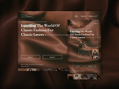Fashion Web Design - Brownca design ui ux