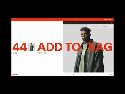 KAZÓKU – Product page animation catalog e commerce grid interaction minimalism product page shop typography ui ux webdesign