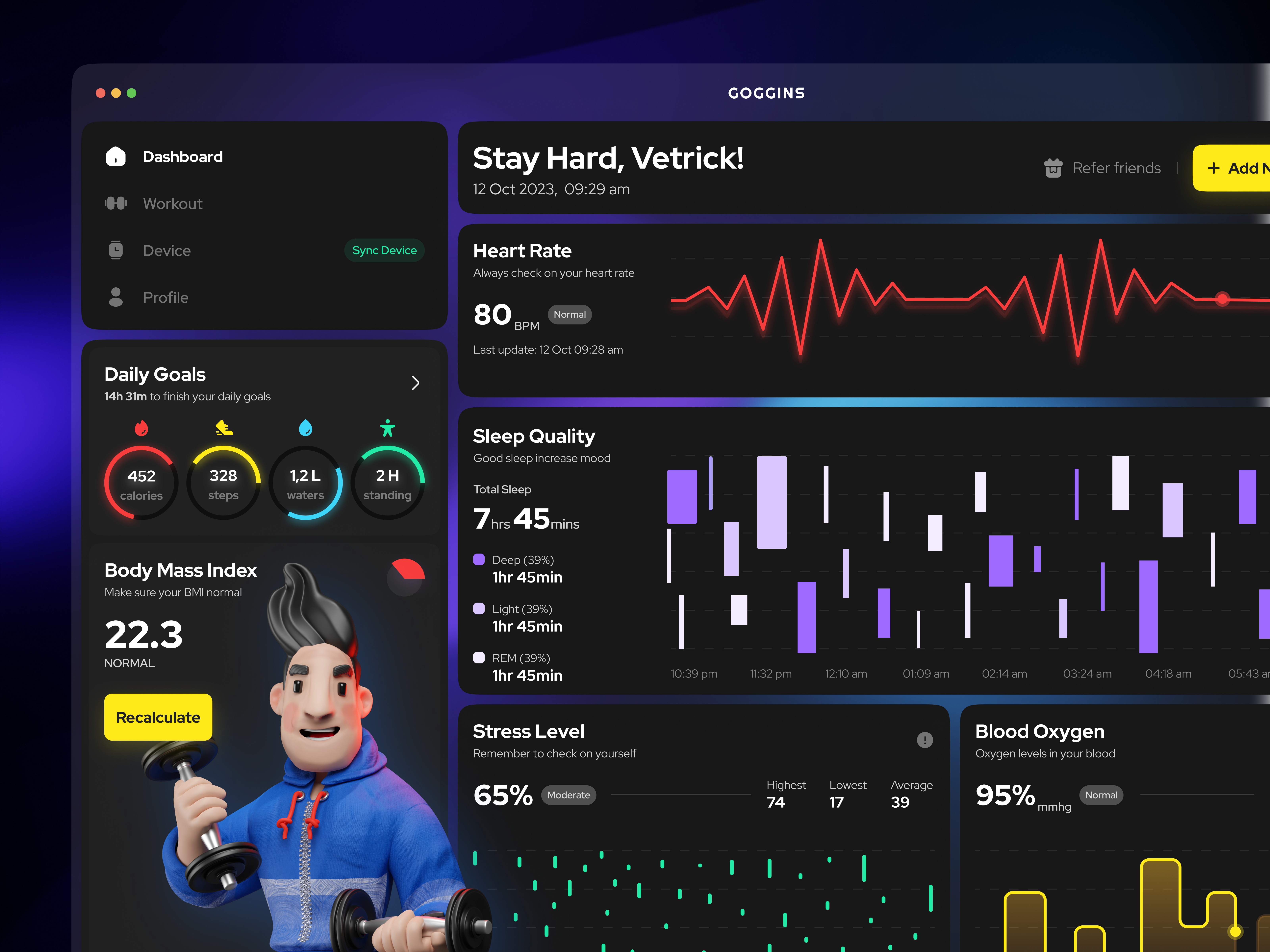 Smart Fitness Dashboard activity tracker app tracker dashboard dashboard design fitness app dashboard fitness dashboard fitness dashboard tracker fitness health fitness tracker fitness tracker dashboard fitness training health app health dashboard health tracker smart smart health smart health fitness smart health tracker webapp fitness workout tracker