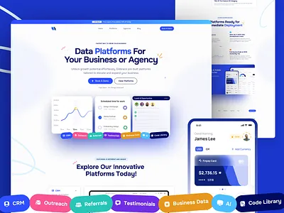 SaaS Landing Page app ui dashboard design graphs project management saas ui ux