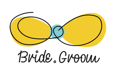 Bride dot Groom- logo for wedding photo/video company branding graphic design logo