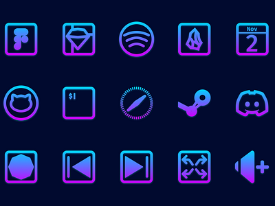 Neon Icons design icons vector