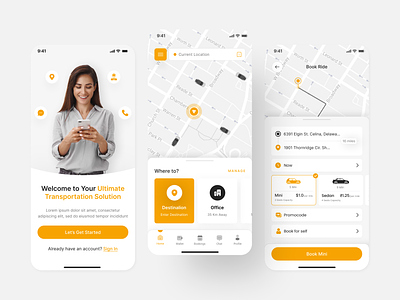 Taxi Booking App | Cab Booking App | Figma UI Design app design app developer app ui cab app cab booking app design figma hire ui ux designer insightlancer ios taxi app taxi booking app ui ui design uiux user experinece user interface ux ux design