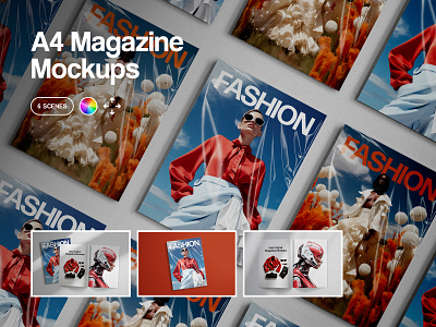 A4 Magazine Mockups a4 editorial fashion issue layout magazine minimal mockup packaging pixelbuddha plastic psd style template wrap zine