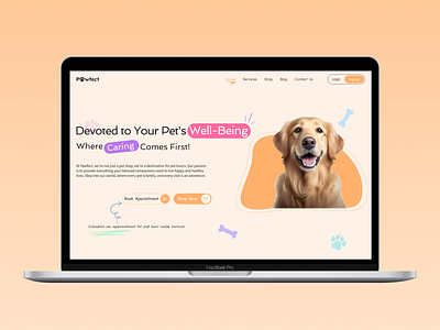 Petshop Landing 2d concept daily ui design e commerce e commerce design hero section inspiration landing inspiration landing ui design pet shop landing petshop petshop ui design ui ux web design web design inspiration