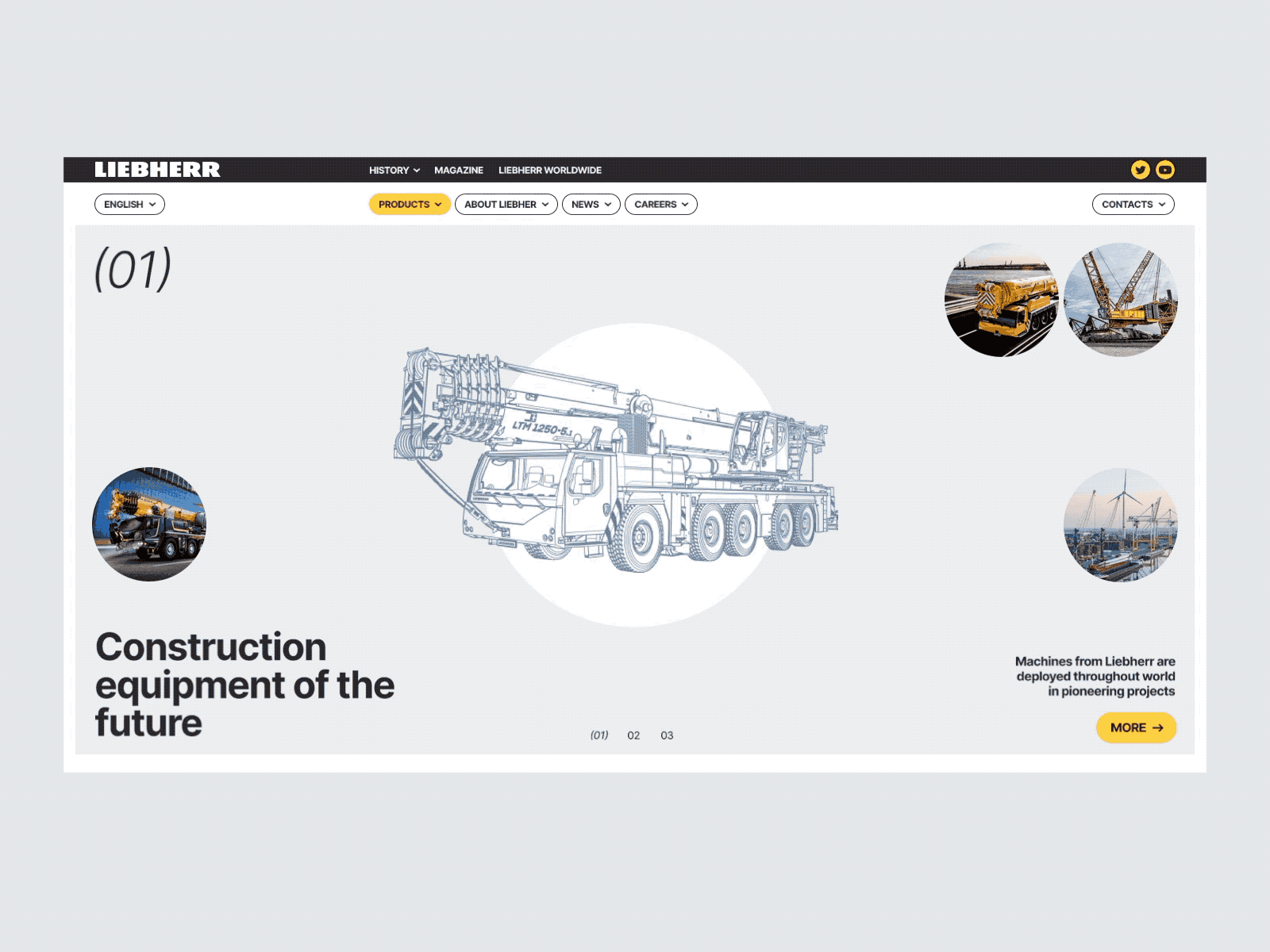 Liebherr motion graphics ui ux uxuidesign web webdesign