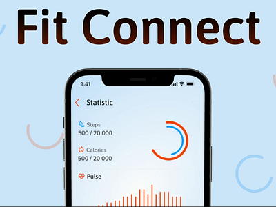 Mobile app design "Fit connect" animation design figma mobile app motion graphics ui ux анимация веб дизайн мобильное приложение
