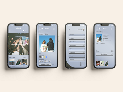 Merch App app figma graphic design ui ux